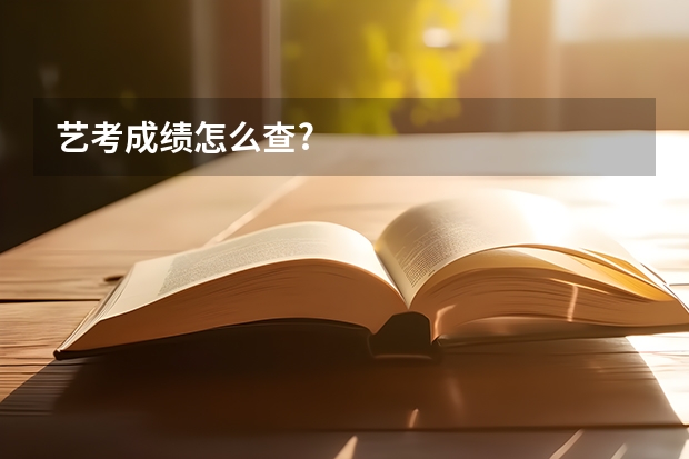 艺考成绩怎么查?