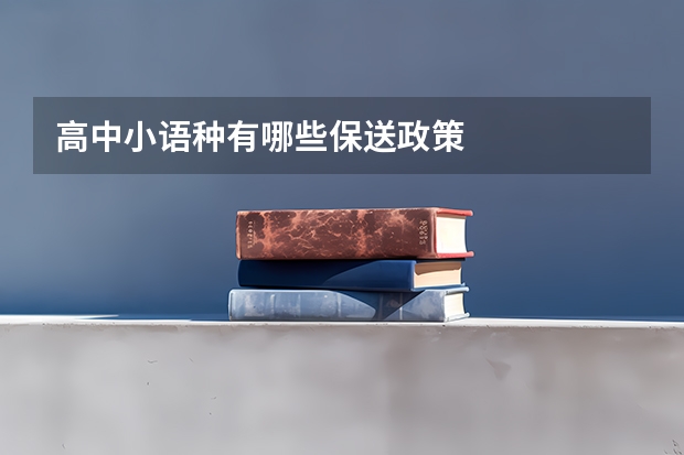 高中小语种有哪些保送政策