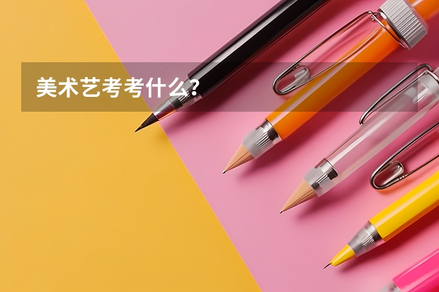 美术艺考考什么？