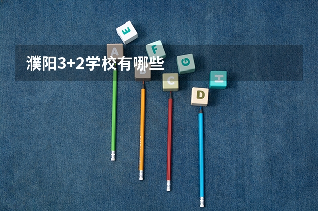 濮阳3+2学校有哪些