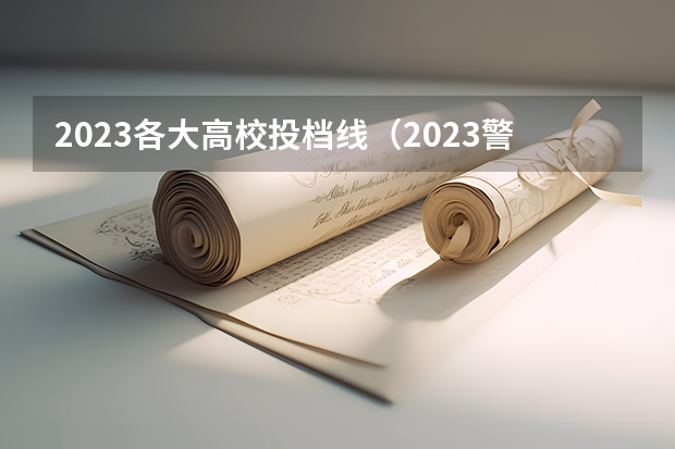 2023各大高校投档线（2023警校提前批分数）