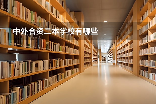 中外合资二本学校有哪些