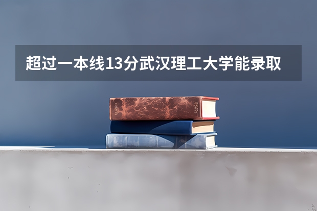 超过一本线13分武汉理工大学能录取吗？