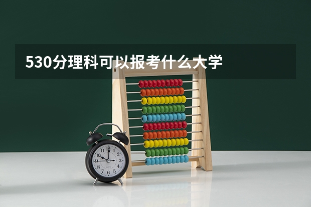 530分理科可以报考什么大学