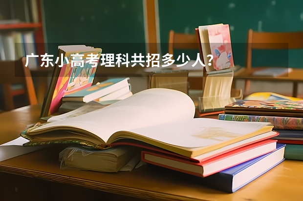 广东小高考理科共招多少人？