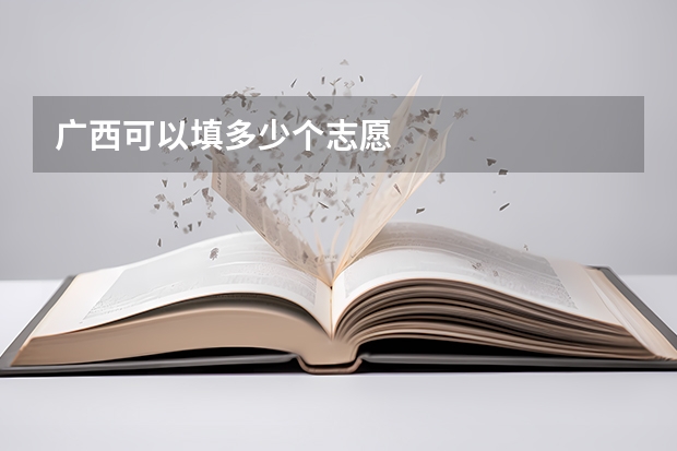 广西可以填多少个志愿