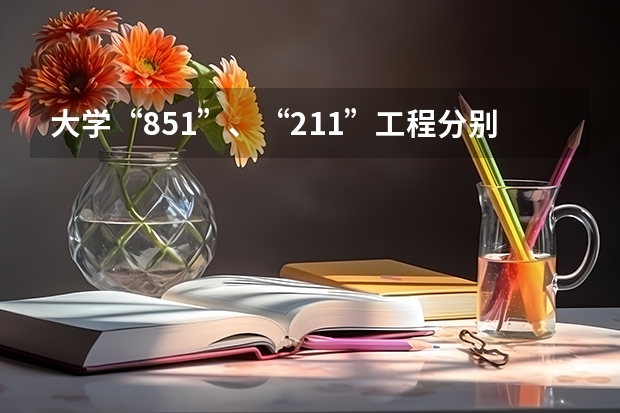 大学“851”、“211”工程分别是什么意思