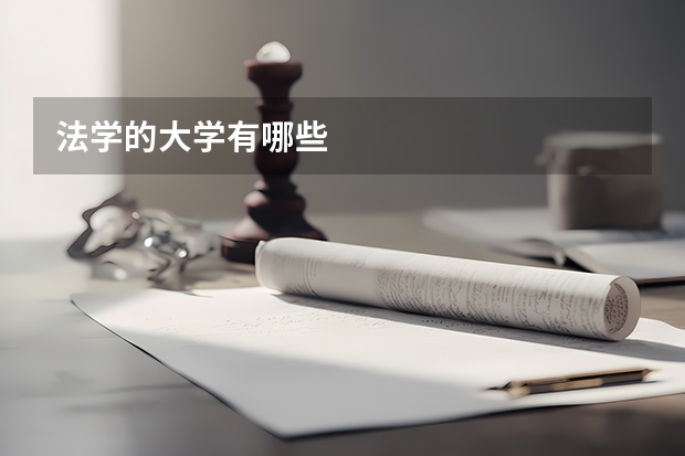 法学的大学有哪些