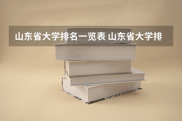 山东省大学排名一览表 山东省大学排名榜