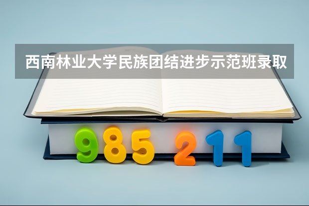 西南林业大学民族团结进步示范班录取分数线是多少