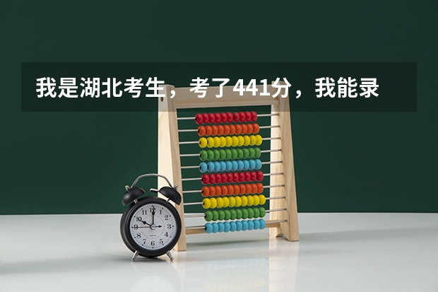 我是湖北考生，考了441分，我能录取吗？