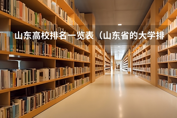 山东高校排名一览表（山东省的大学排名）