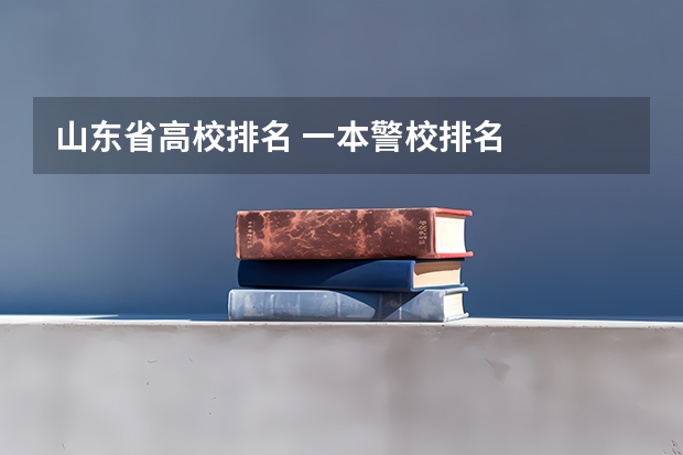 山东省高校排名 一本警校排名