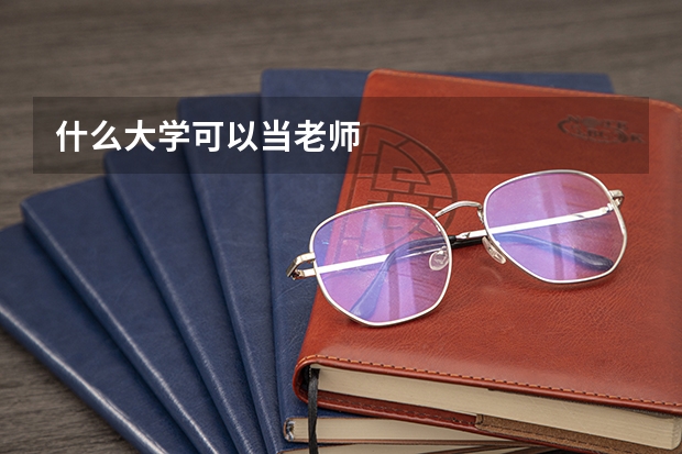 什么大学可以当老师