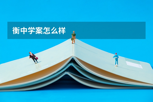衡中学案怎么样