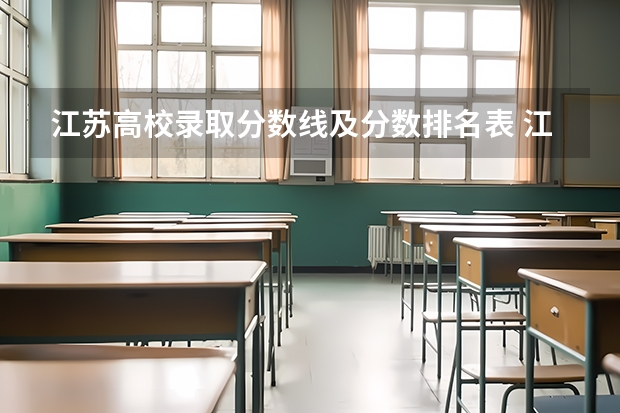 江苏高校录取分数线及分数排名表 江苏高校分数线排名