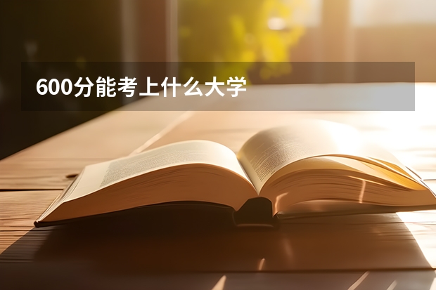 600分能考上什么大学