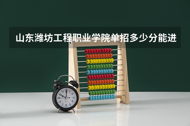 山东潍坊工程职业学院单招多少分能进