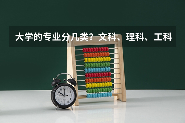 大学的专业分几类？文科、理科、工科、商科，还有吗?