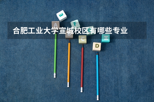 合肥工业大学宣城校区有哪些专业