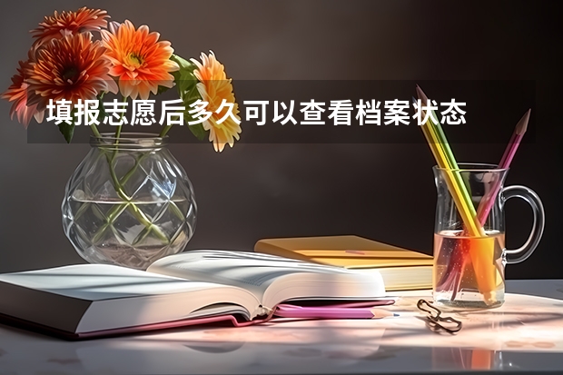 填报志愿后多久可以查看档案状态
