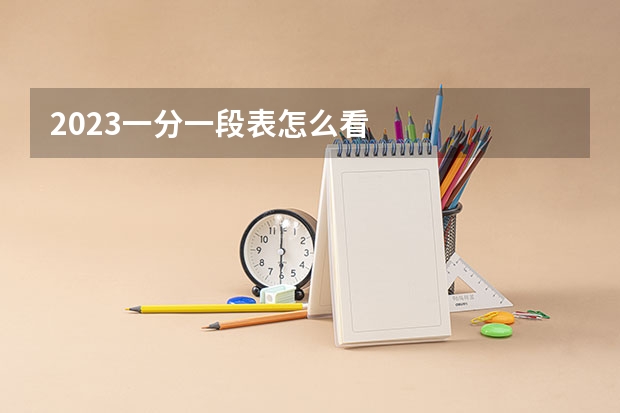 2023一分一段表怎么看