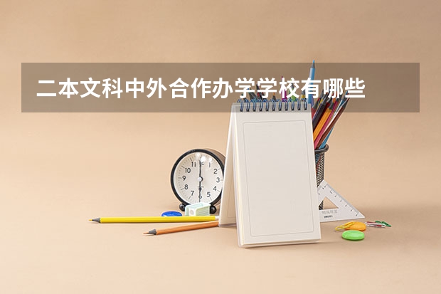 二本文科中外合作办学学校有哪些