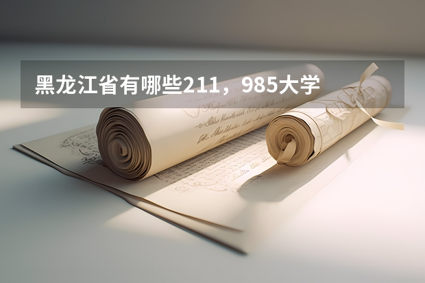 黑龙江省有哪些211，985大学