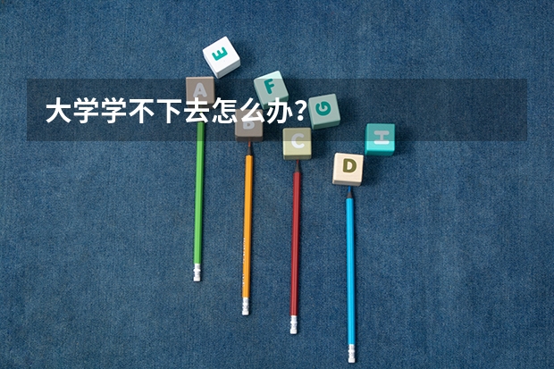 大学学不下去怎么办？