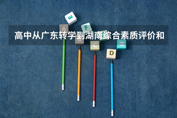 高中从广东转学到湖南综合素质评价和清空吗