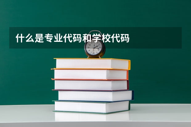什么是专业代码和学校代码