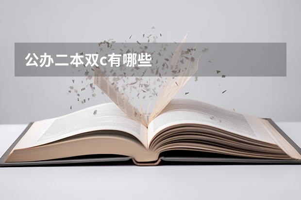 公办二本双c有哪些