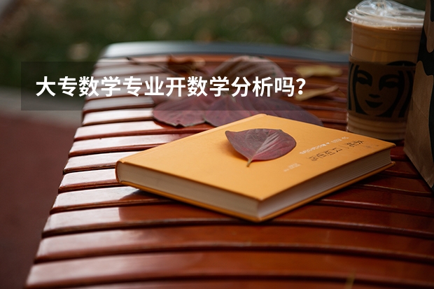 大专数学专业开数学分析吗？
