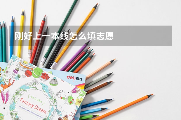 刚好上一本线怎么填志愿