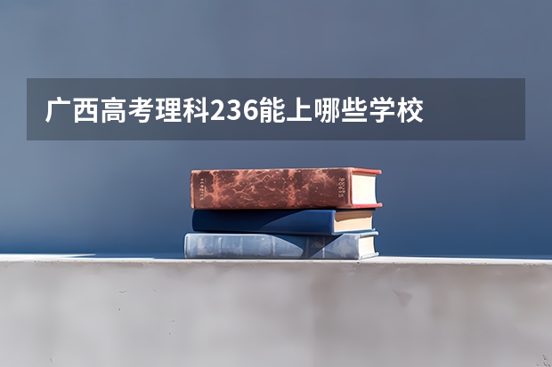 广西高考理科236能上哪些学校