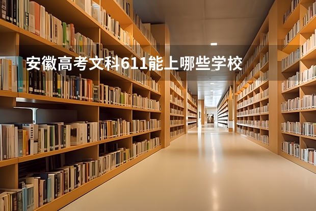 安徽高考文科611能上哪些学校