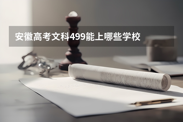 安徽高考文科499能上哪些学校