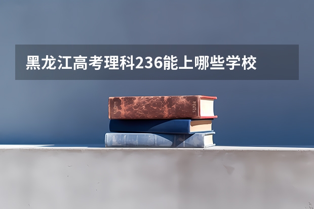 黑龙江高考理科236能上哪些学校