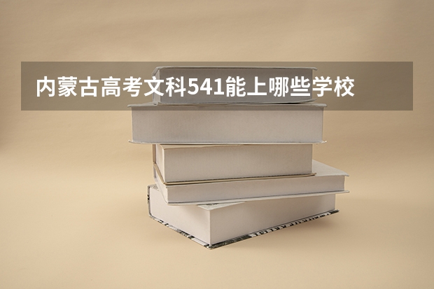 内蒙古高考文科541能上哪些学校