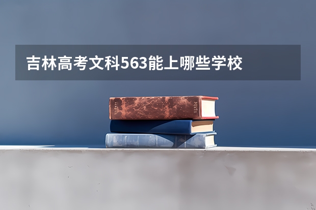 吉林高考文科563能上哪些学校