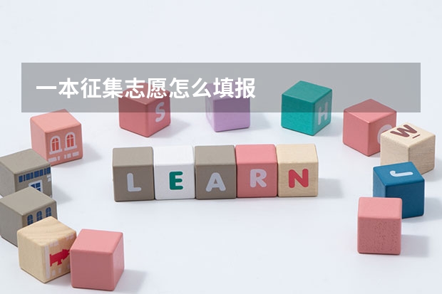 一本征集志愿怎么填报