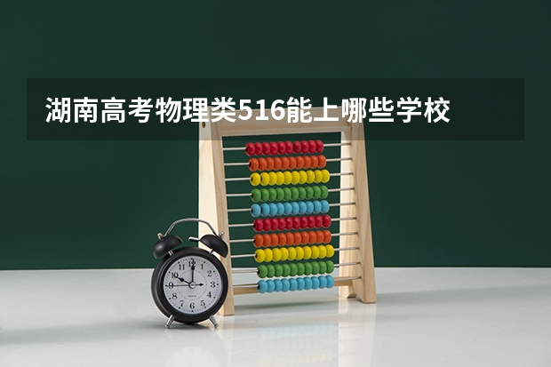 湖南高考物理类516能上哪些学校