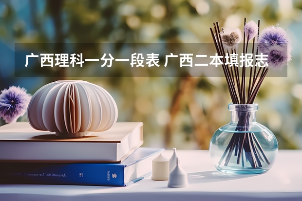 广西理科一分一段表 广西二本填报志愿时间