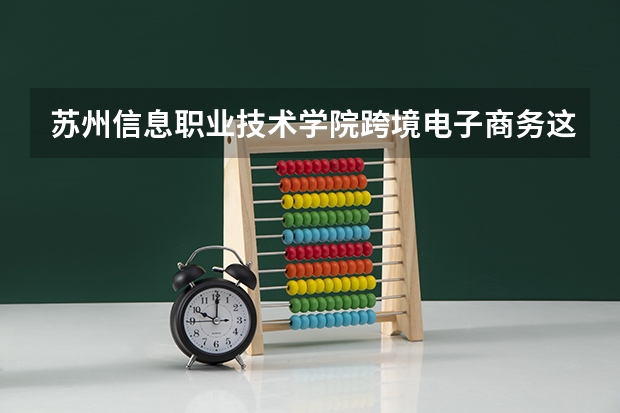 苏州信息职业技术学院跨境电子商务这个专业好吗
