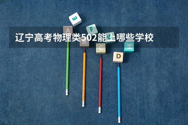 辽宁高考物理类502能上哪些学校