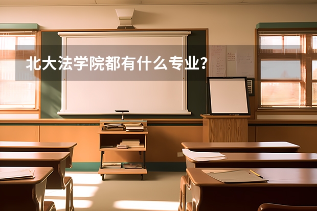 北大法学院都有什么专业？