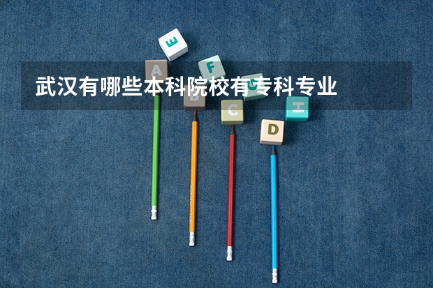 武汉有哪些本科院校有专科专业