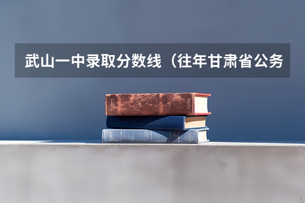 武山一中录取分数线（往年甘肃省公务员武山质监局考试分数线）