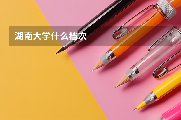 湖南大学什么档次