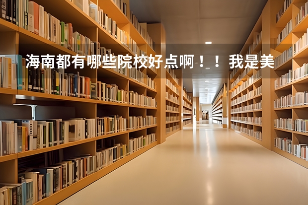 海南都有哪些院校好点啊 ！！我是美术艺术生二本最好啊      来高手答对给满分啊